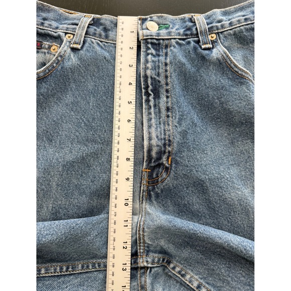 Tommy Hilfiger Mens Old‎ School Freedom Jean 36x34 Blue 90s Flag Spellout Denim - Picture 12 of 16